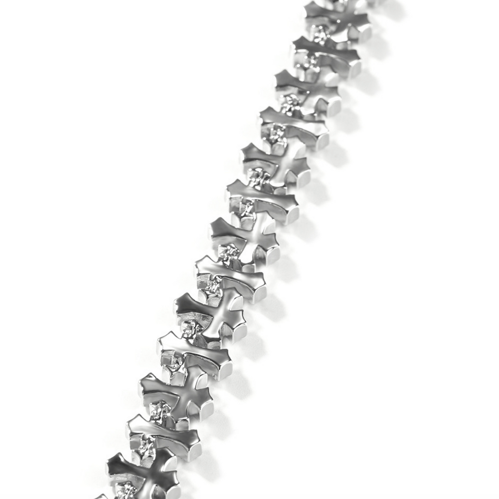 【Ice185】Chains Cross Bracelet