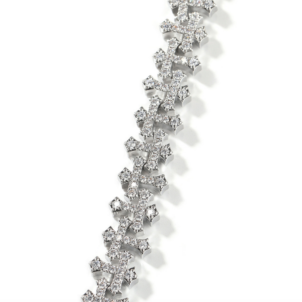 【Ice185】Chains Cross Bracelet