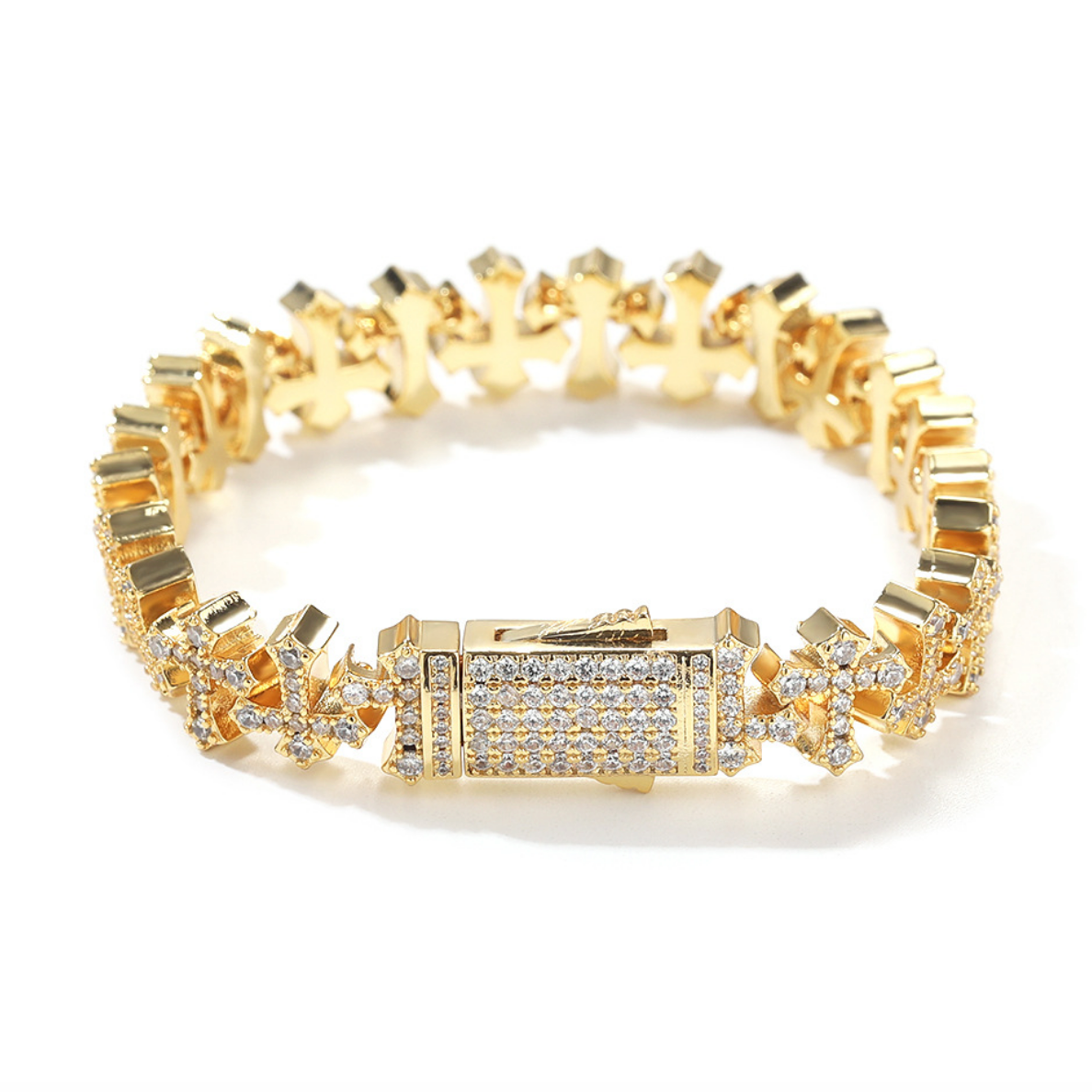 【Ice185】Chains Cross Bracelet