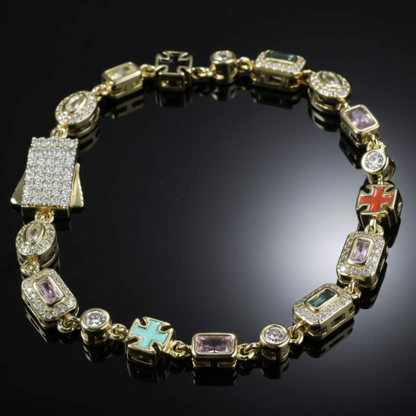 【Ice187】Precious Color Chain Bracelet