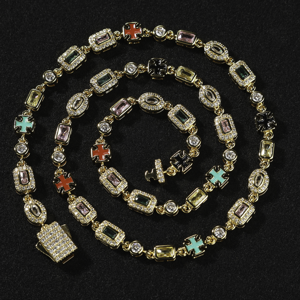 【Ice191】Precious Color Chain Necklace