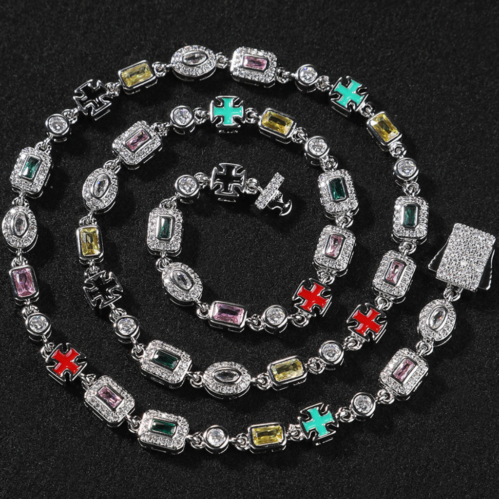 【Ice191】Precious Color Chain Necklace