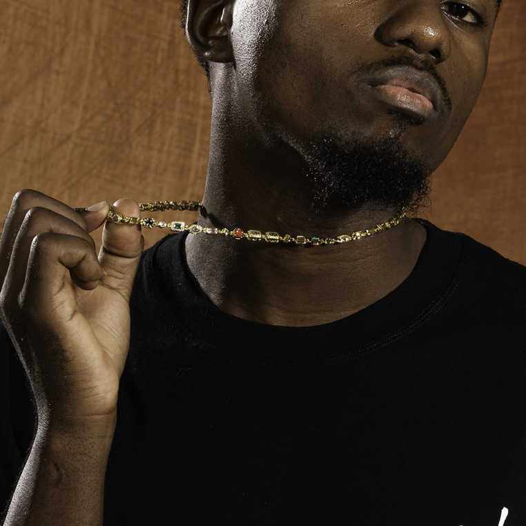 【Ice191】Precious Color Chain Necklace