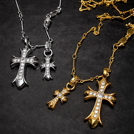 【Ice09】Iced Out Cross Necklace