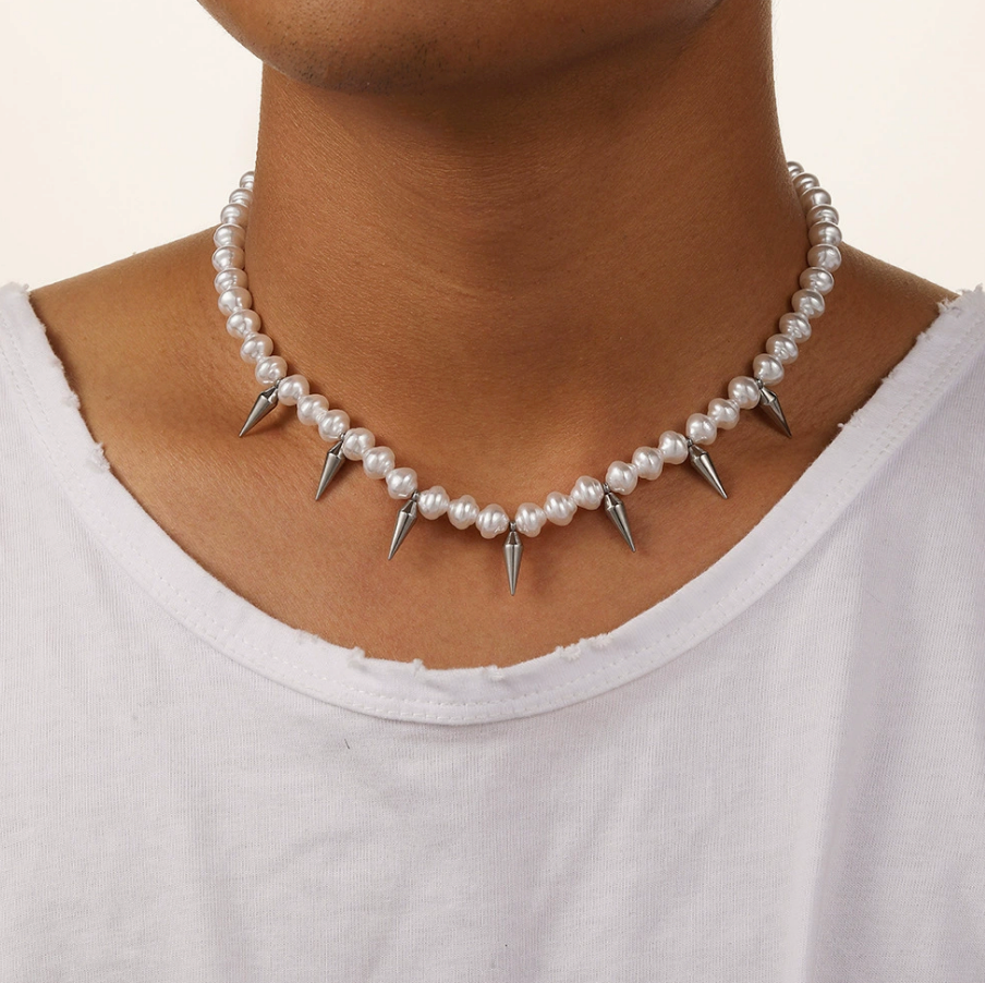 【Ice210】Yzy Thorn Pearl Necklace