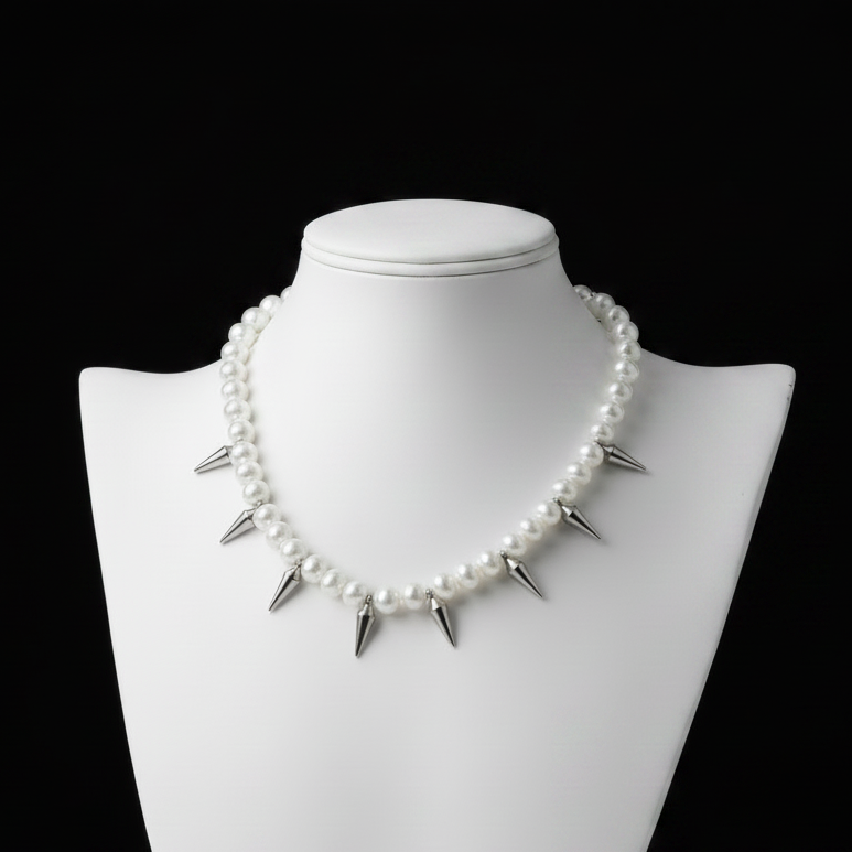 【Ice210】Yzy Thorn Pearl Necklace