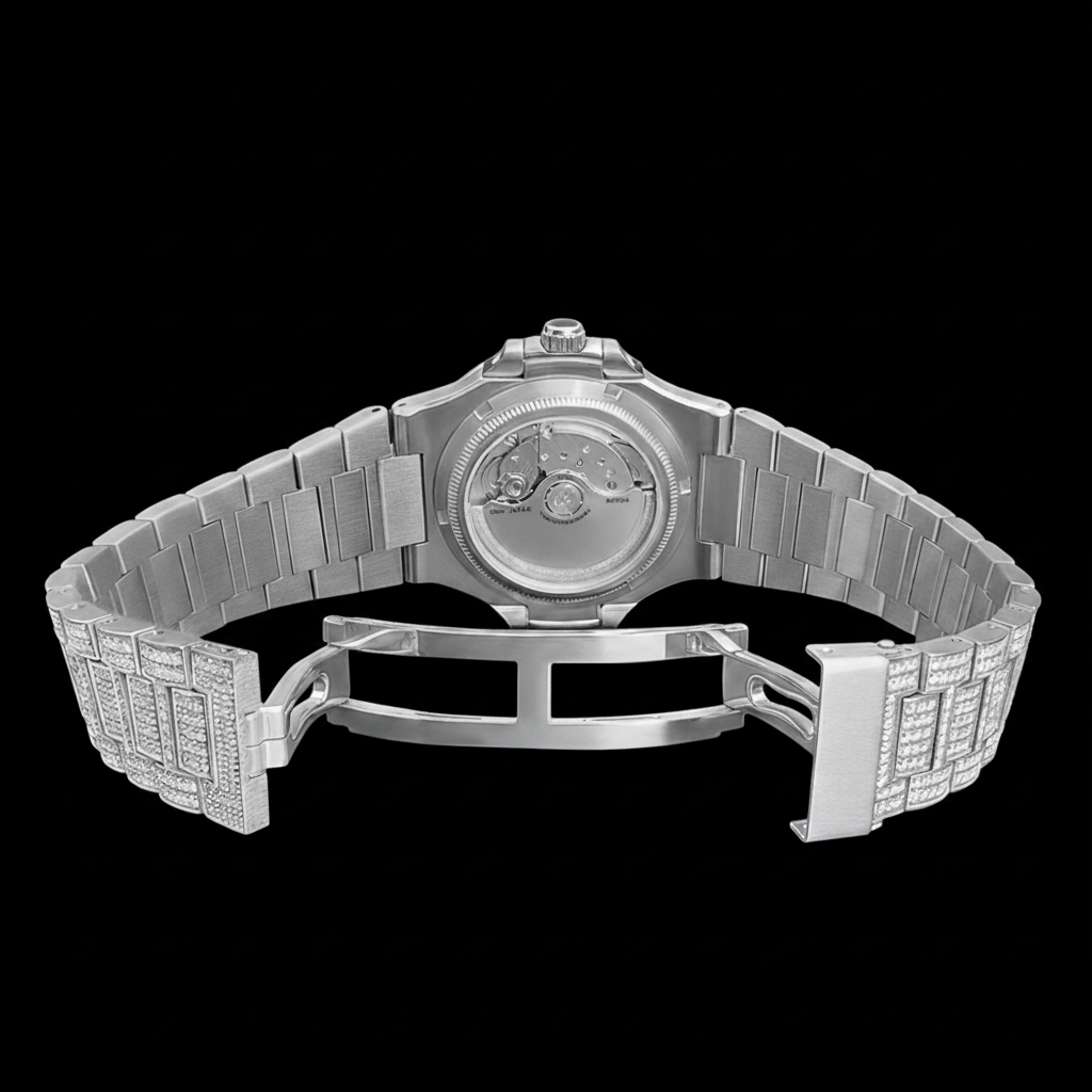 【Ice92】Iced Out Glacier Royale Watch【Moissanite/SILVER】