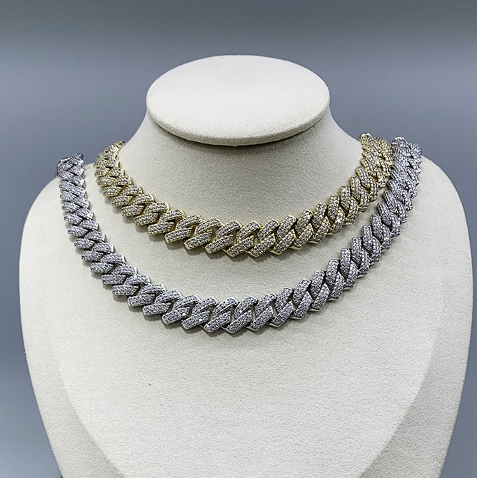 【Ice54】Iced Out Miami Chain Necklace(14mm)