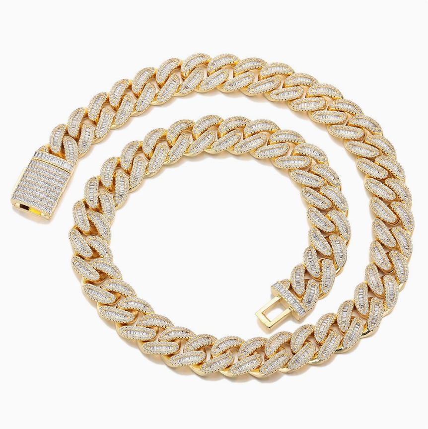 【Ice52】Iced Out Miami Chain Necklace(18mm)