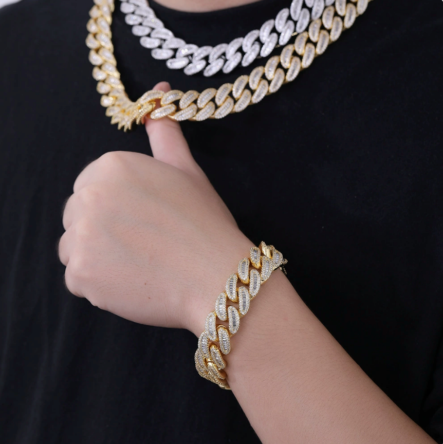 【Ice52】Iced Out Miami Chain Necklace(18mm)