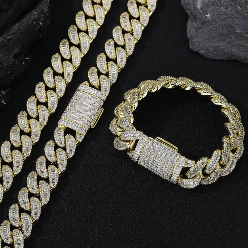 【Ice52】Iced Out Miami Chain Necklace(18mm)