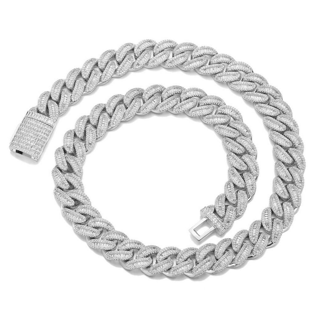 【Ice52】Iced Out Miami Chain Necklace(18mm)