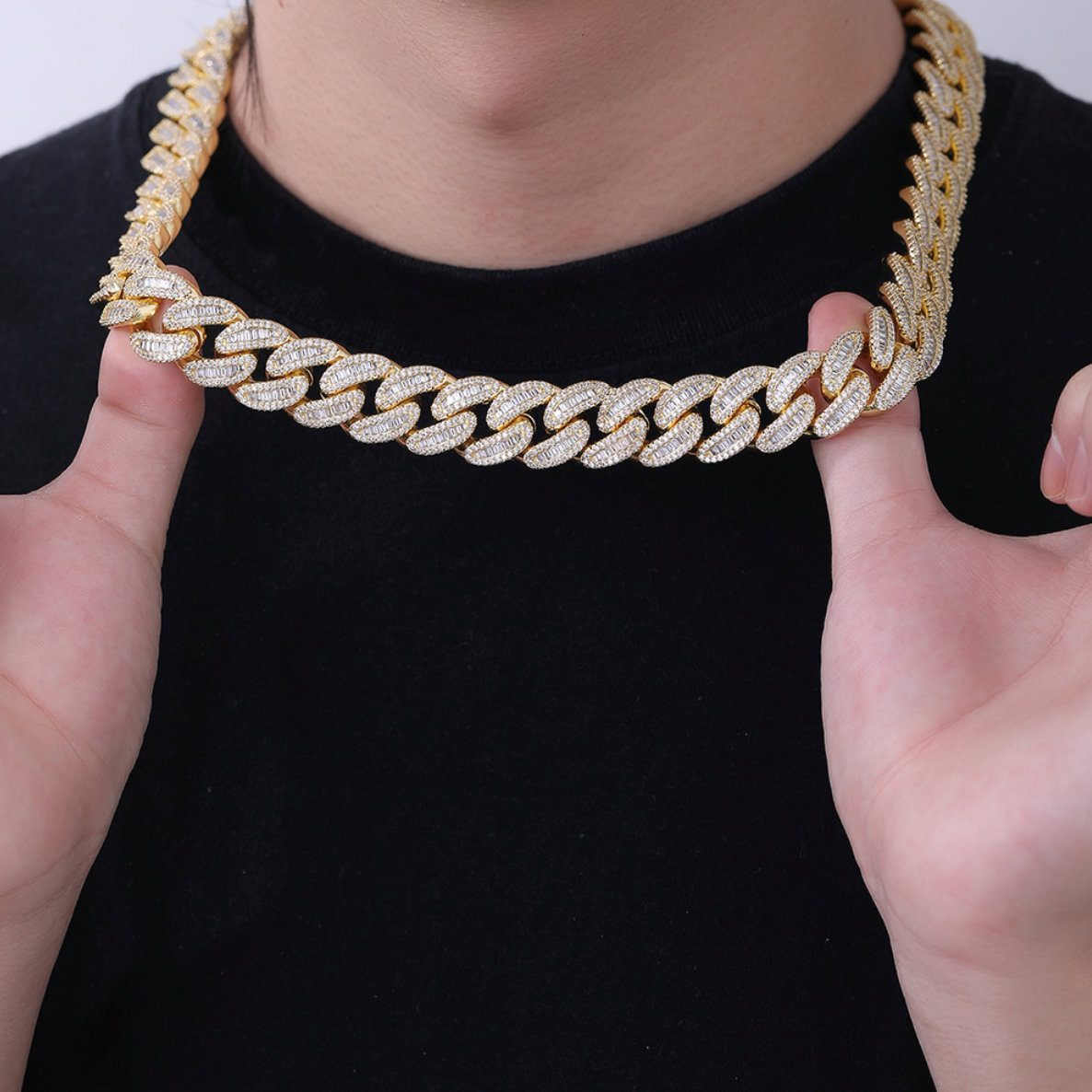 【Ice52】Iced Out Miami Chain Necklace(18mm)