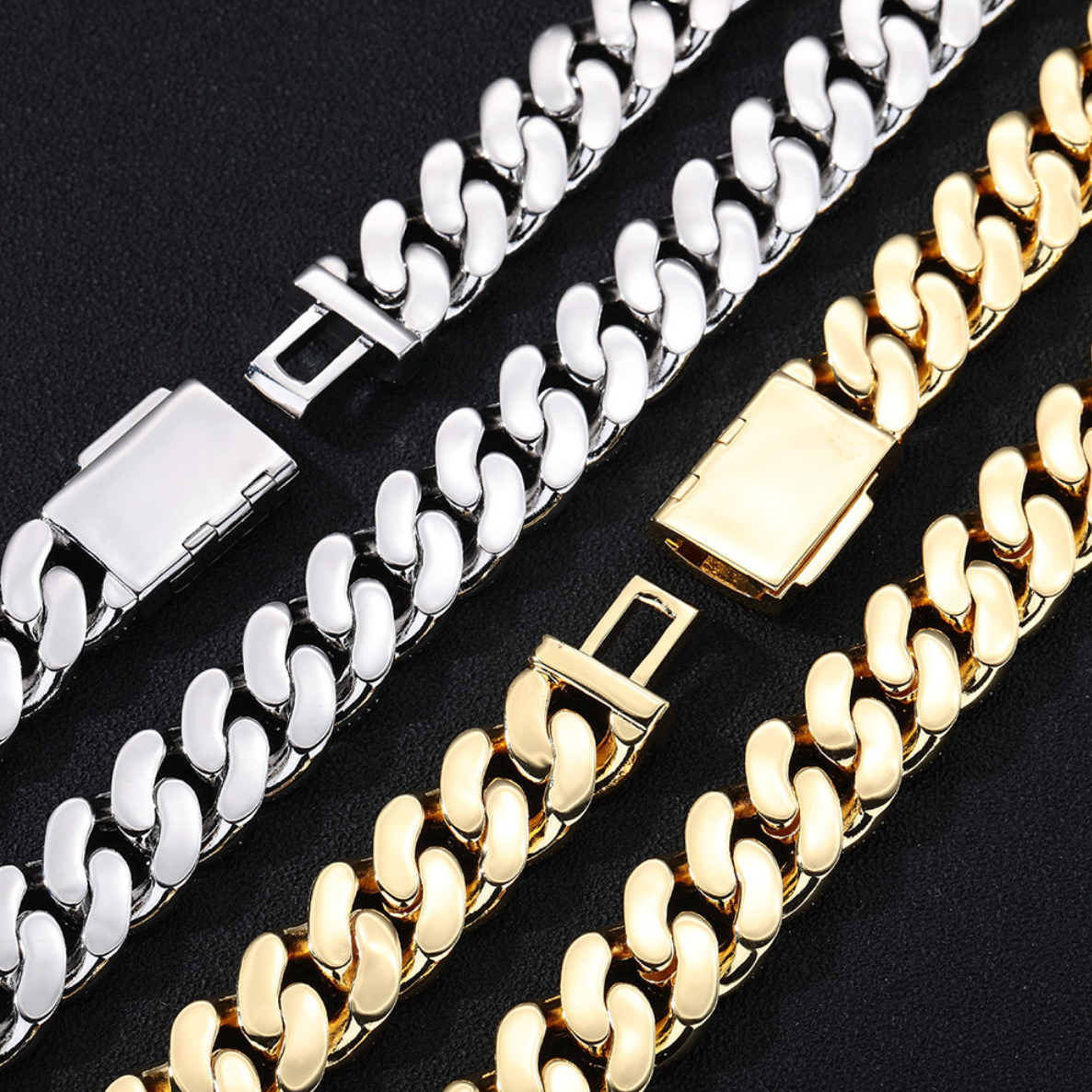 【Ice52】Iced Out Miami Chain Necklace(18mm)