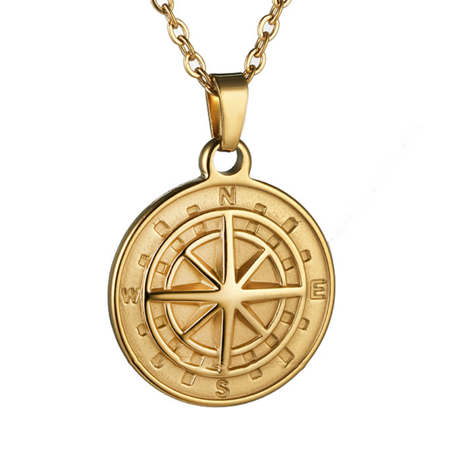【Ice237】Compass Pendant Necklace