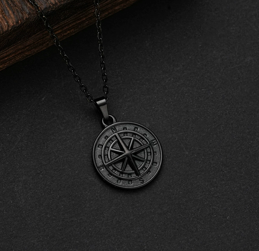【Ice237】Compass Pendant Necklace