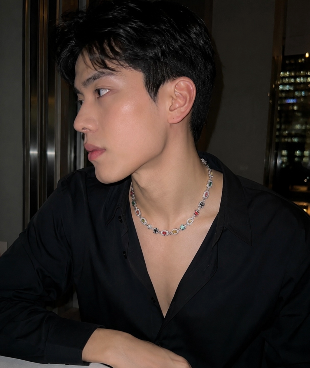 【Ice191】Precious Color Chain Necklace