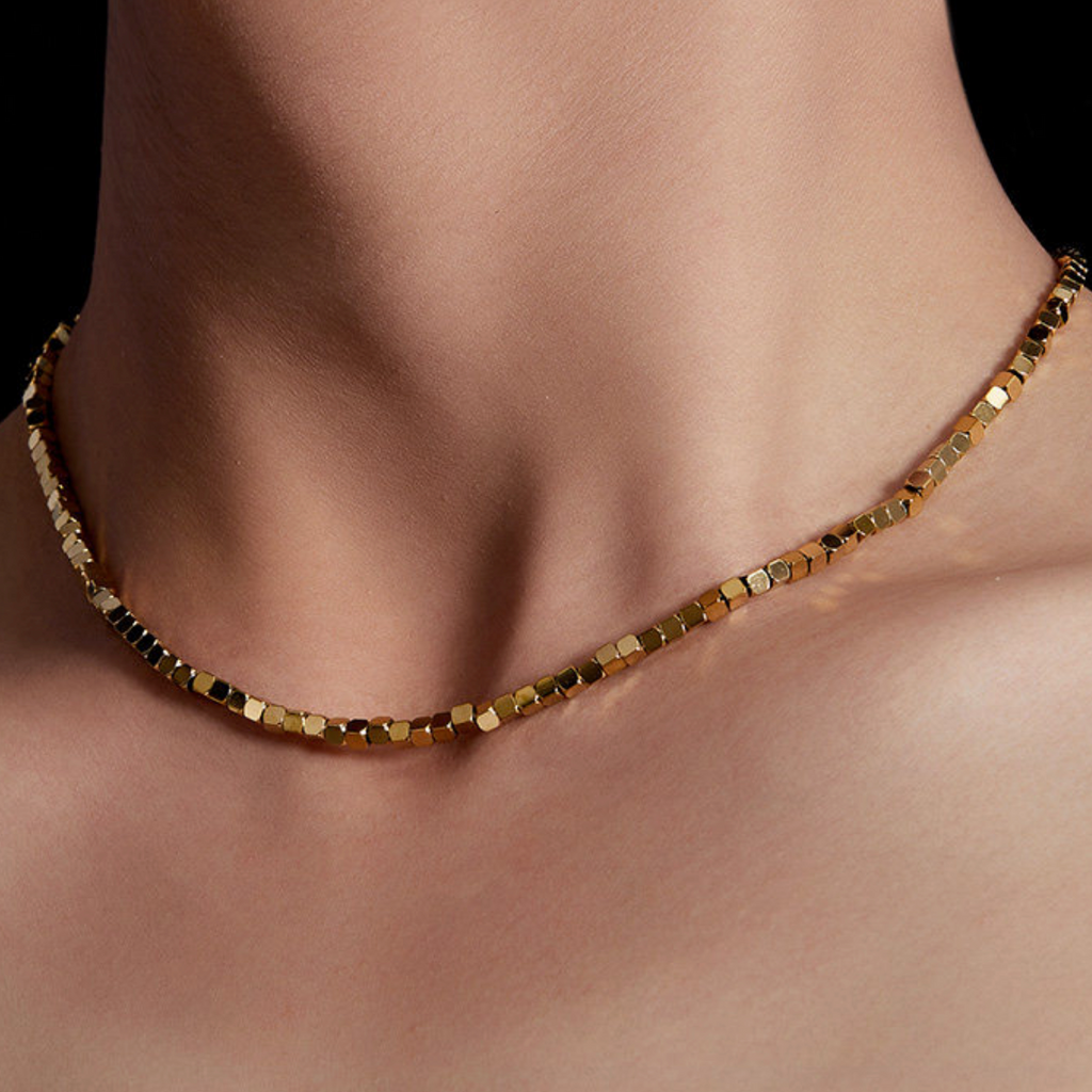 【Ice253】Cube Necklace【S925】