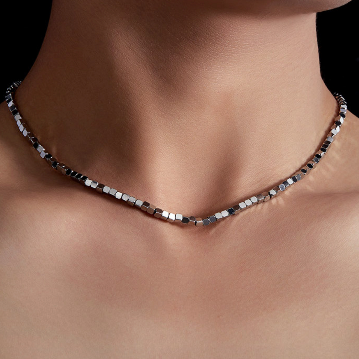 【Ice253】Cube Necklace【S925】
