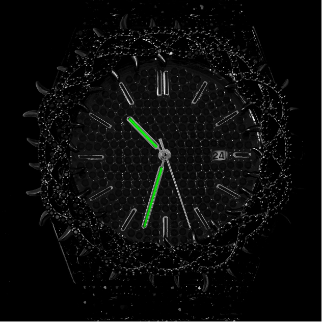 【Ice262】Spiked Royal Watch Black