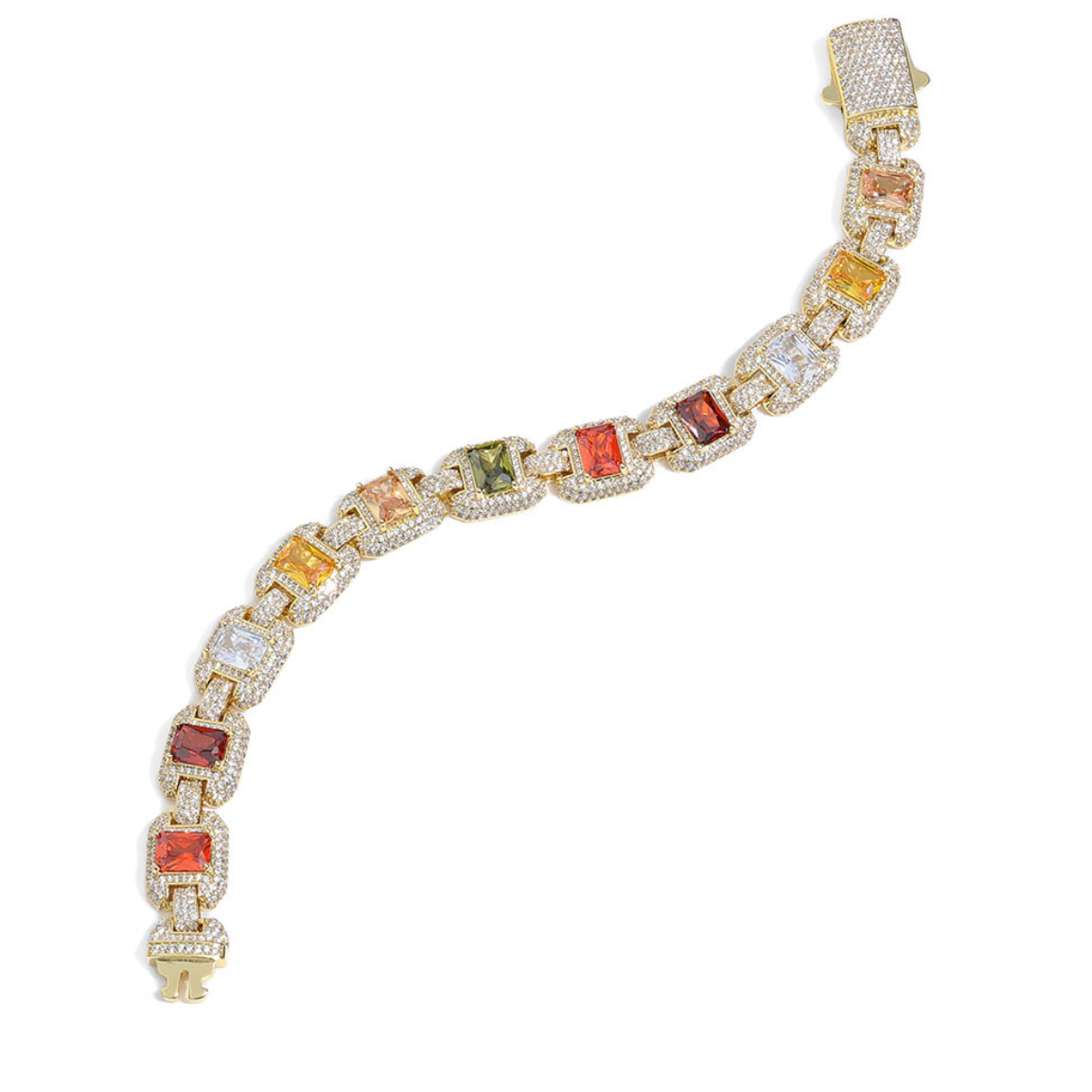 【Ice271】Riviera Gemstone Bracelet Gold