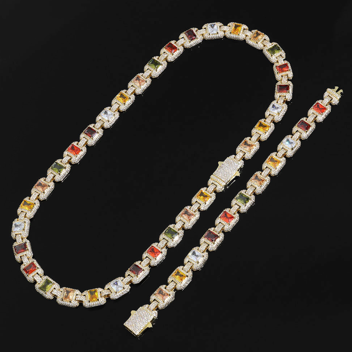 【Ice271】Riviera Gemstone Bracelet Gold