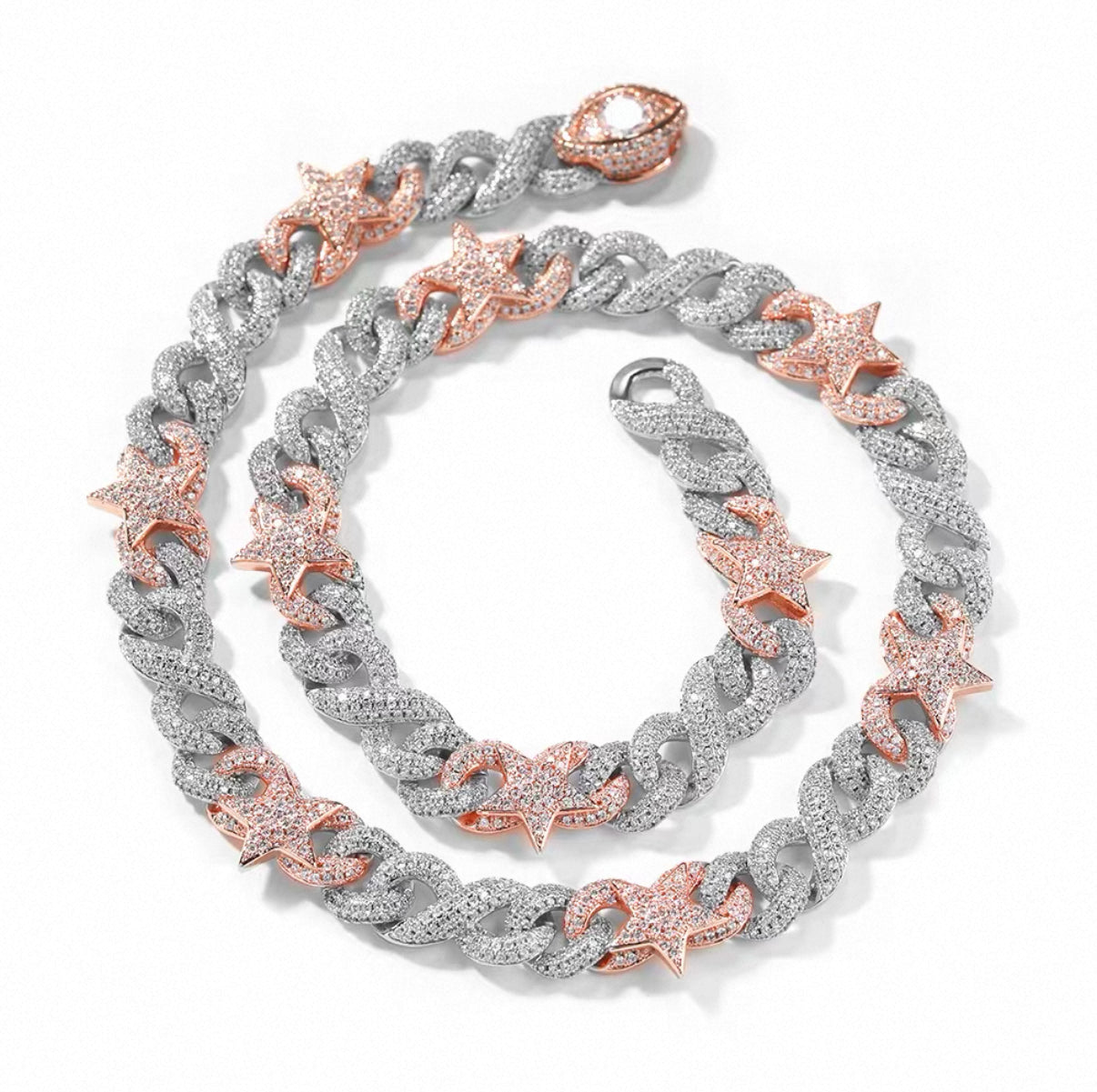 【Ice138】Star Blaze Miami Chain Bracelet