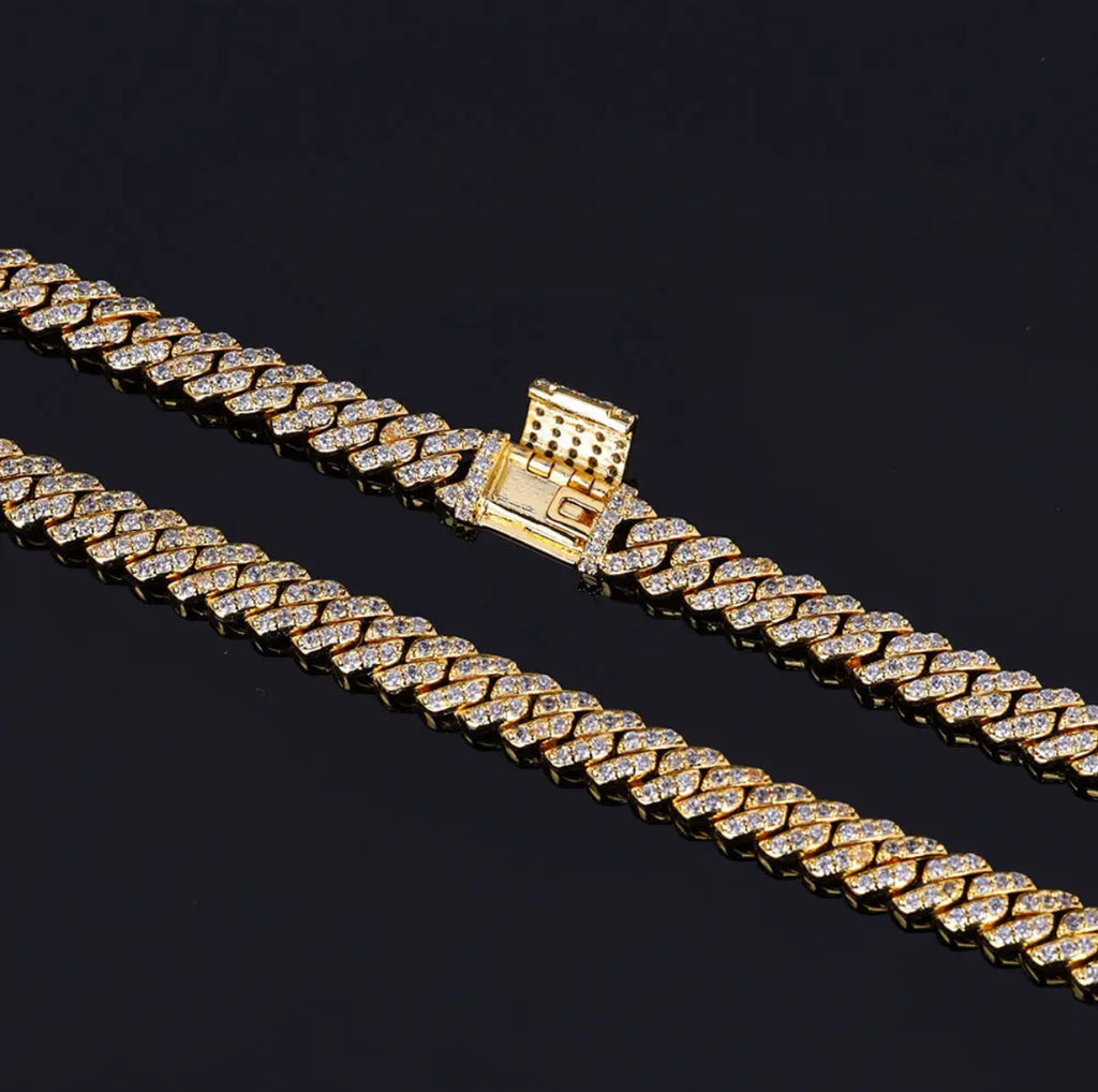 【Ice98】Iced Out Prong Chain Necklace