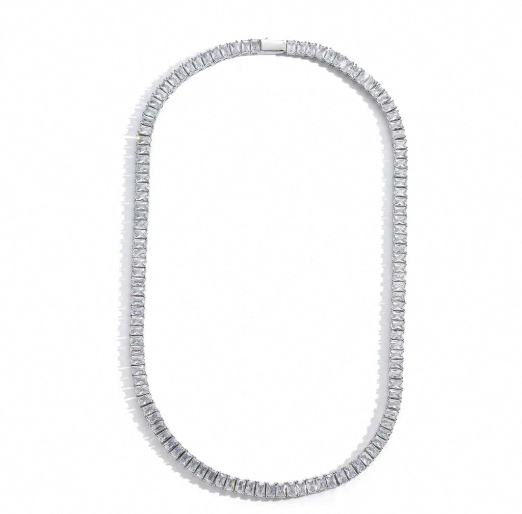 【Ice57】Baguette Tennis Chain Necklace