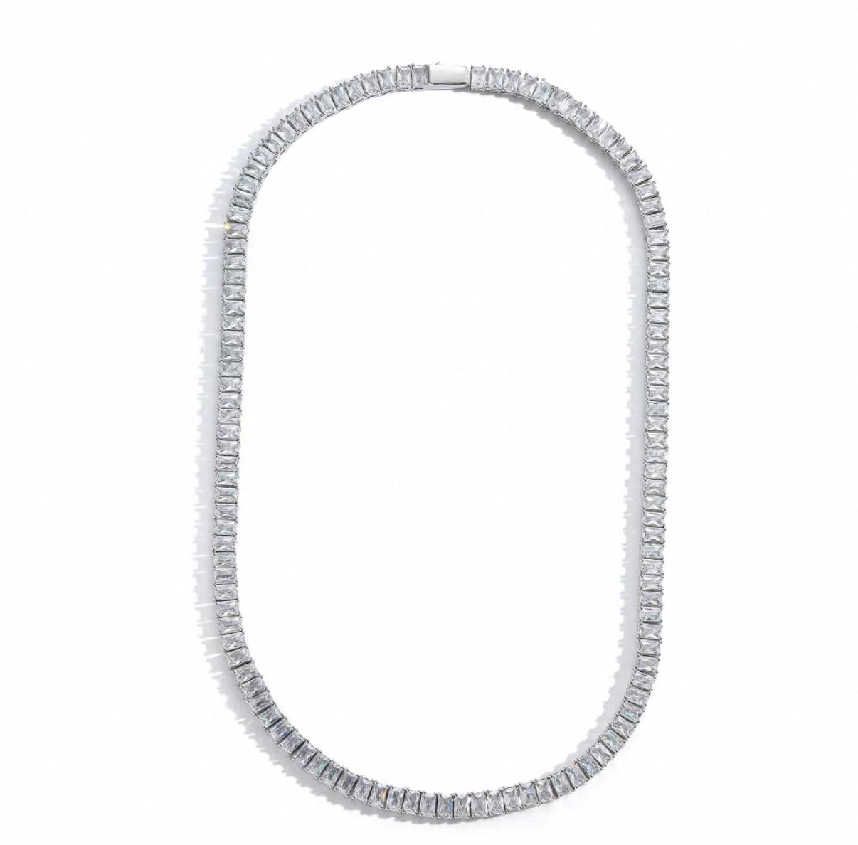 【Ice57】Baguette Tennis Chain Necklace