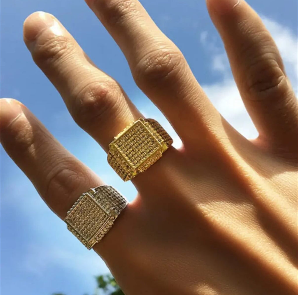 【Ice12】Bling Iced Out  Ring