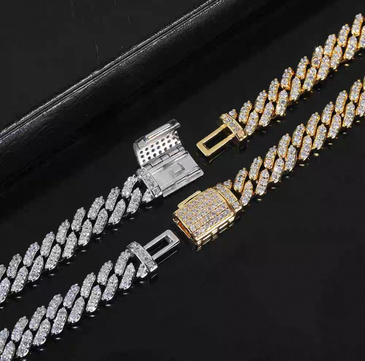 【Ice127】Moissanite Iced Out Prong Chain Necklace (6mm)