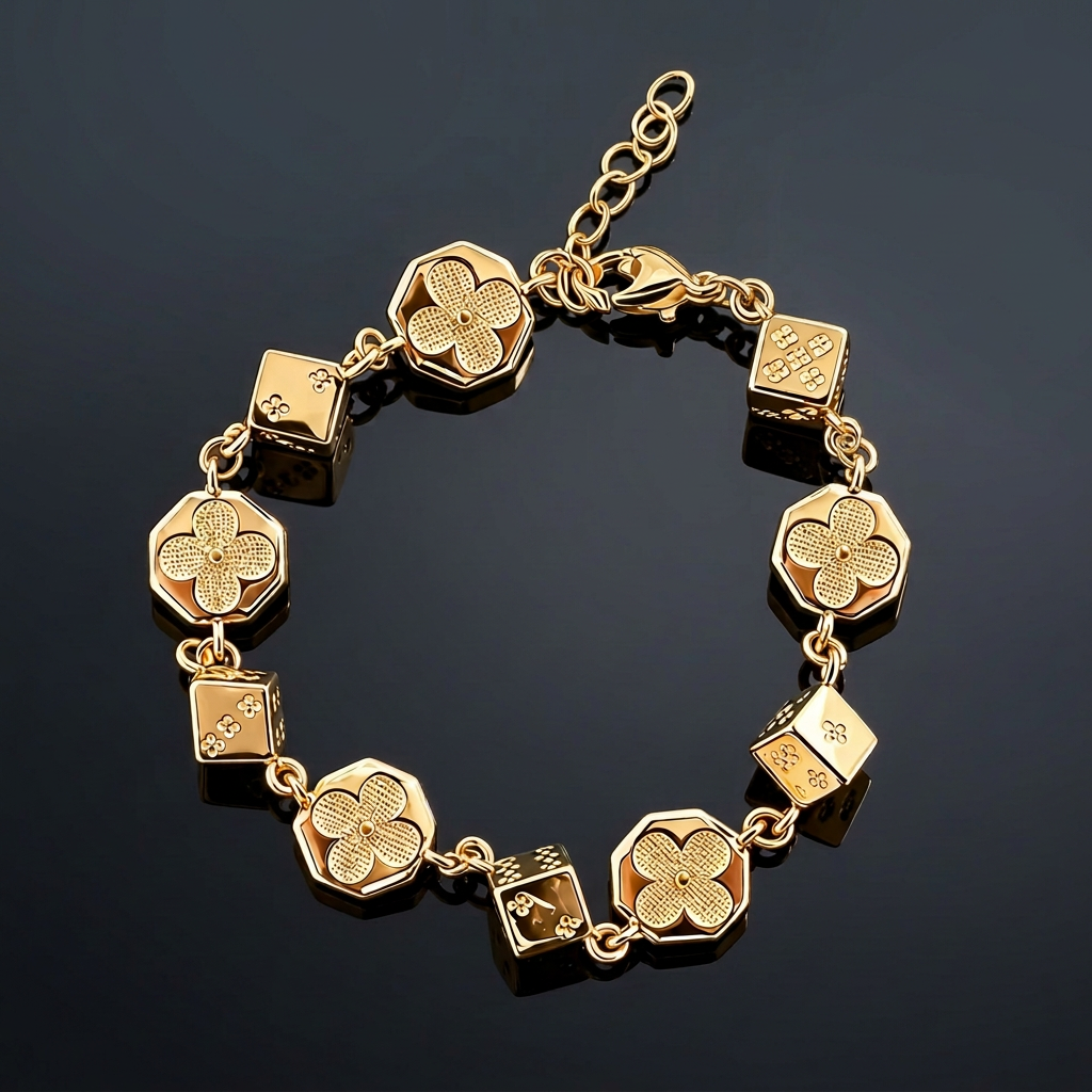 【Ice268】Highroller Lucky Link Bracelet Gold