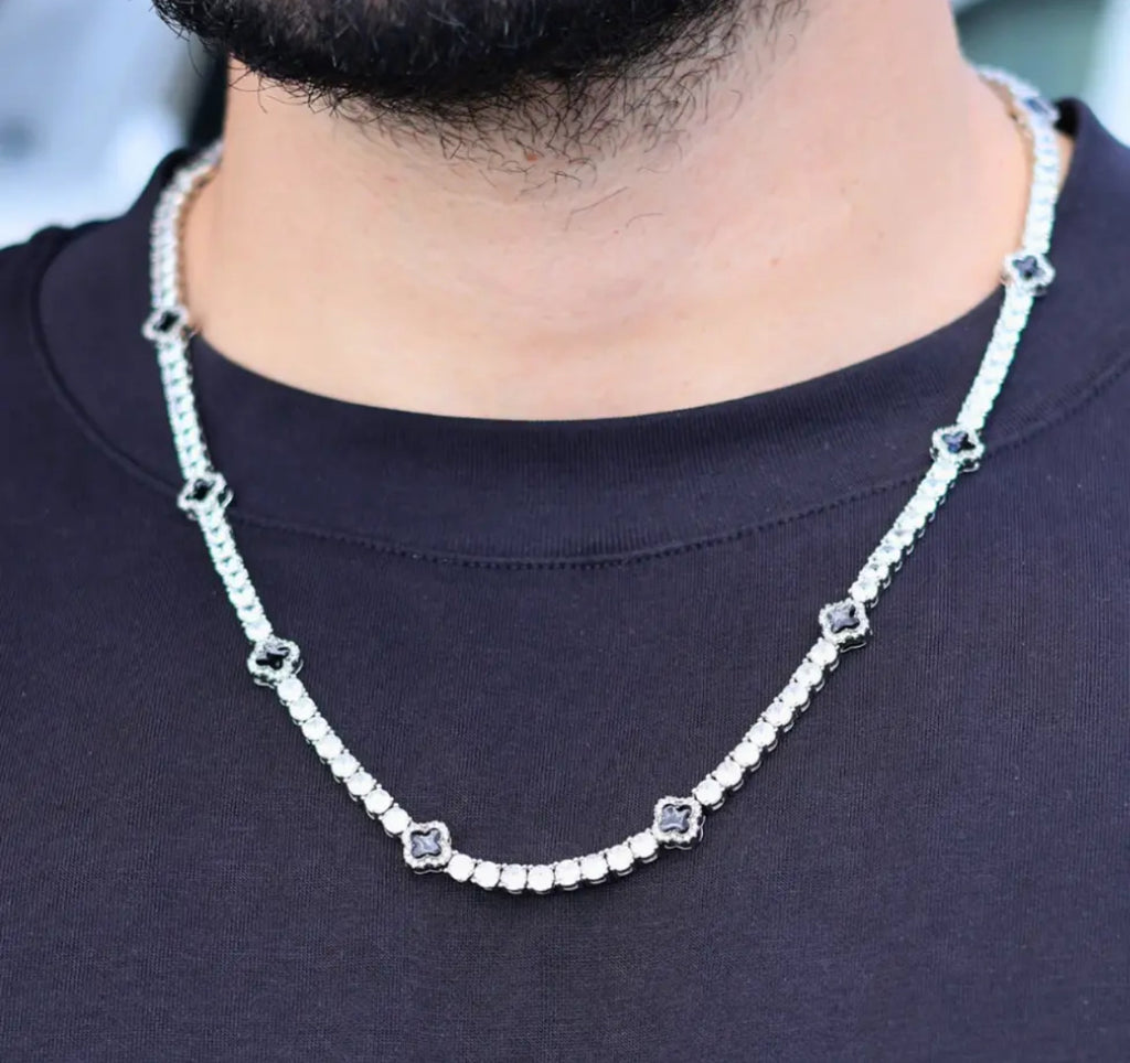 【Ice106】Clover Tennis Chain Necklace