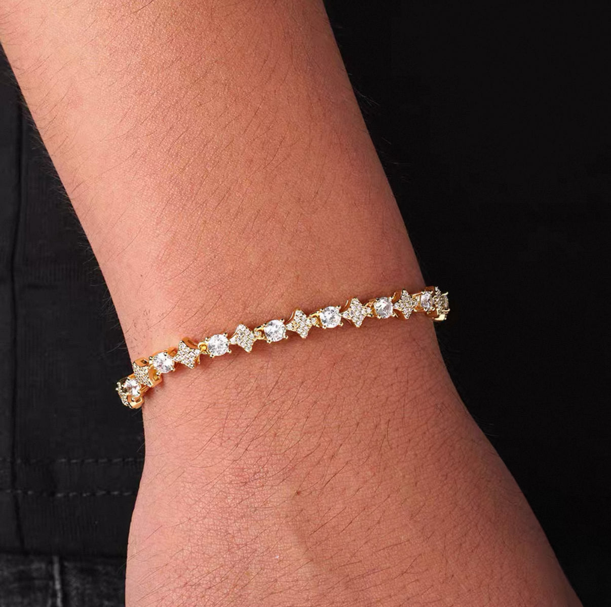 【Ice141】Starry Tennis Chain Bracelet