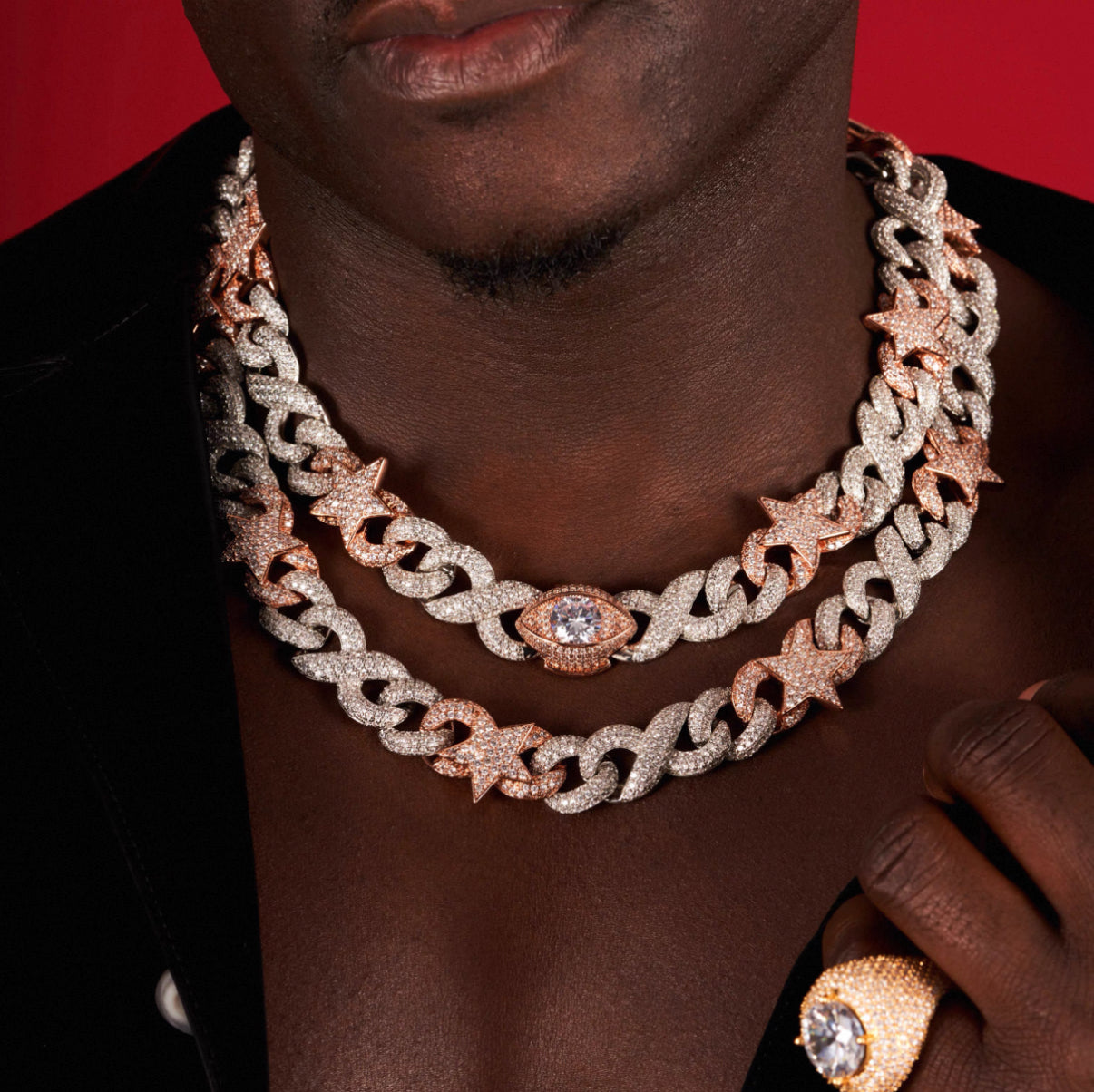 【Ice139】Star Blaze Miami Chain Necklace