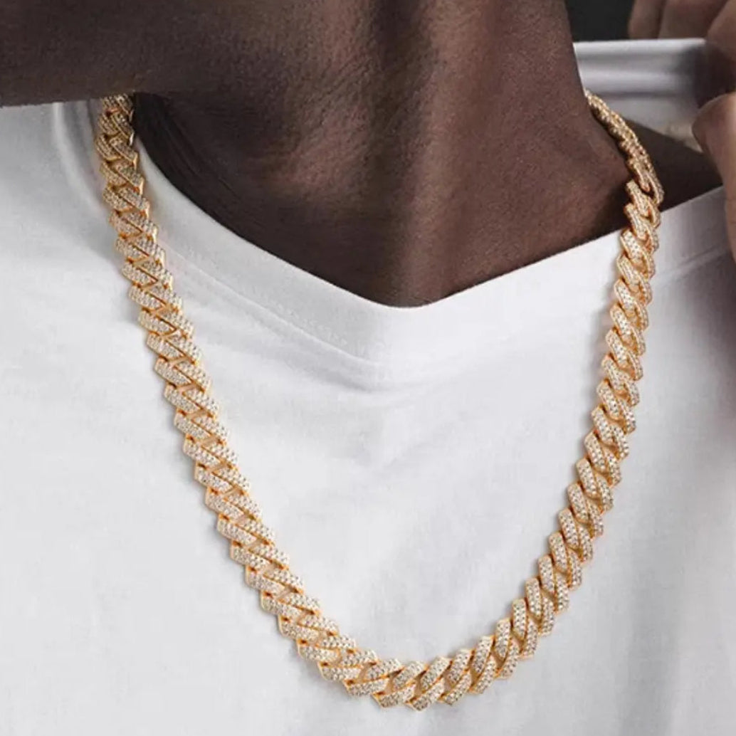 【Ice54】Iced Out Miami Chain Necklace(14mm)