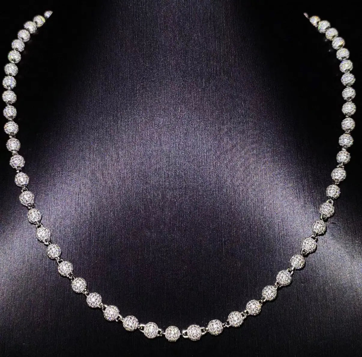 【Ice46】Iced Out Ball Chain Necklace