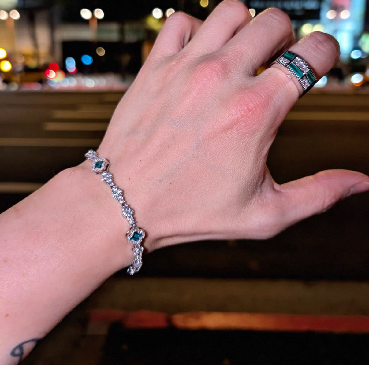 【Ice90】Luxury Clover Triple Cut Tennis Chain Bracelet【Moissanite】