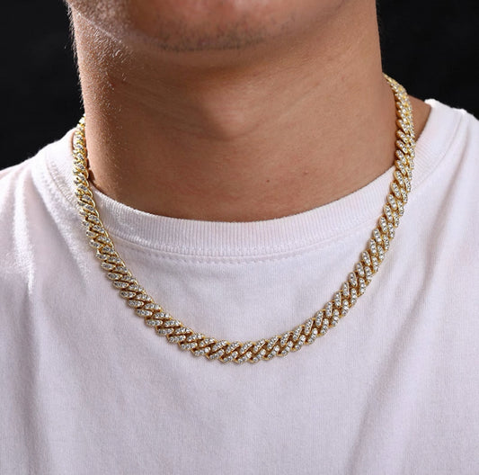 【Ice127】Moissanite Iced Out Prong Chain Necklace (6mm)