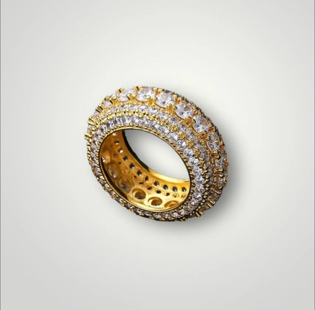 【Ice14】Tennis Iced Out Cubic Zircon Ring