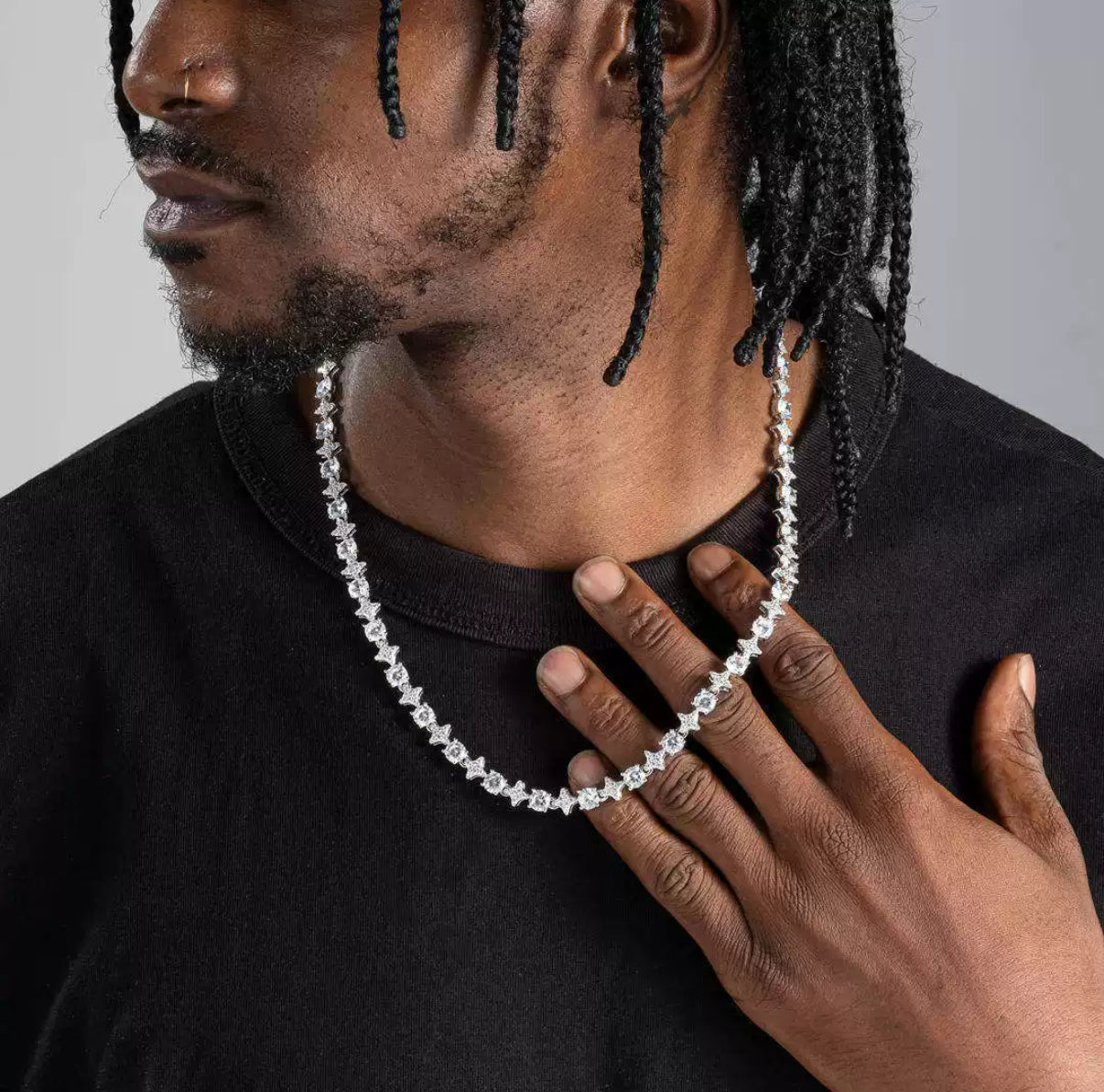 【Ice142】Starry Tennis Chain Necklace