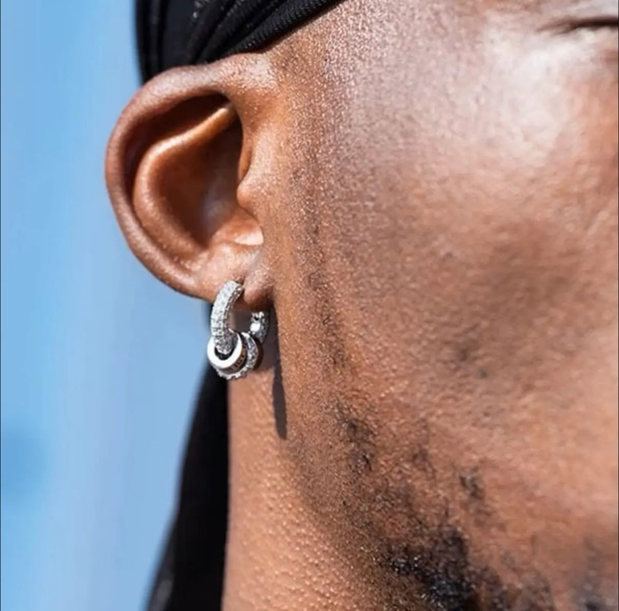 【Ice33】Iced Out Ring Pierce
