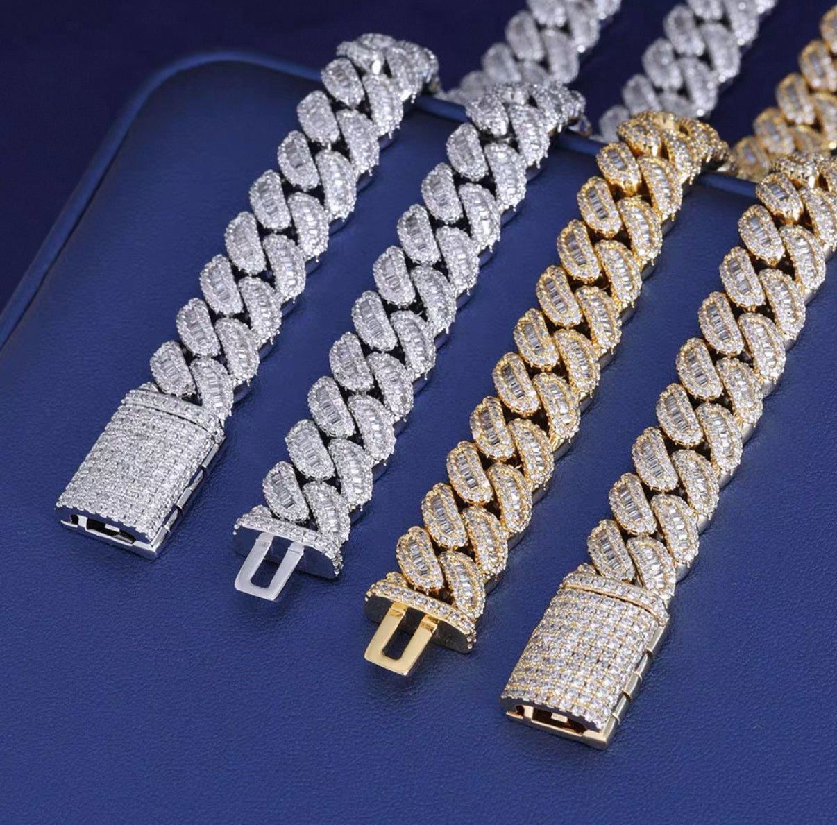 【Ice02】Iced Out Miami Cuban Chain Bracelet(12mm)