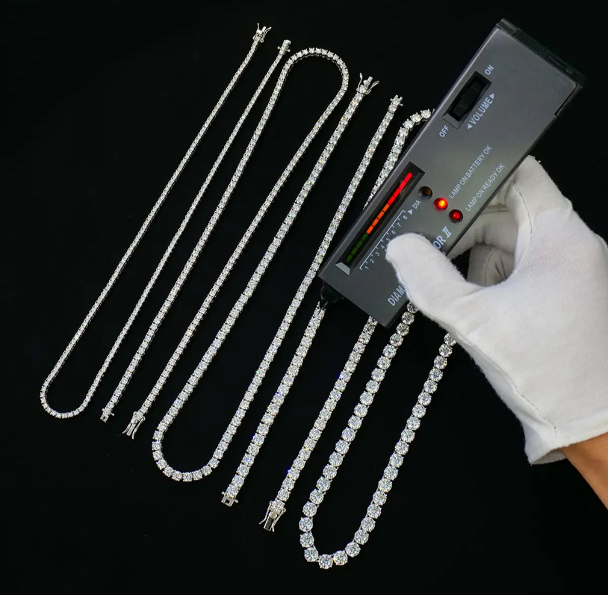 【Ice78】Tennis Chain Necklace【Moissanite/3mm】