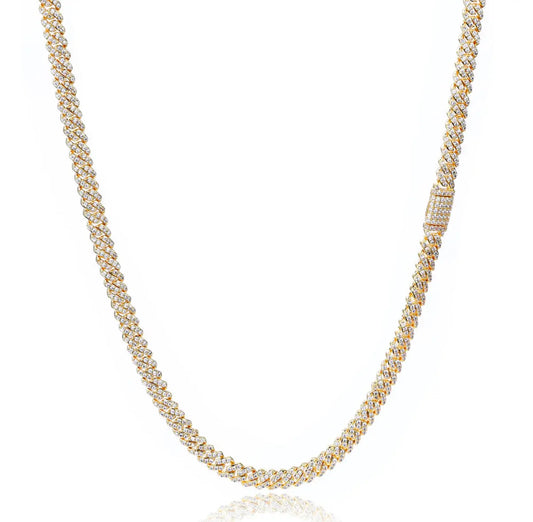 【Ice98】Iced Out Prong Chain Necklace