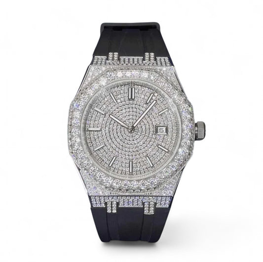 【Ice131】Royal Ice Diamond Watch【Moissanite/SILVER】