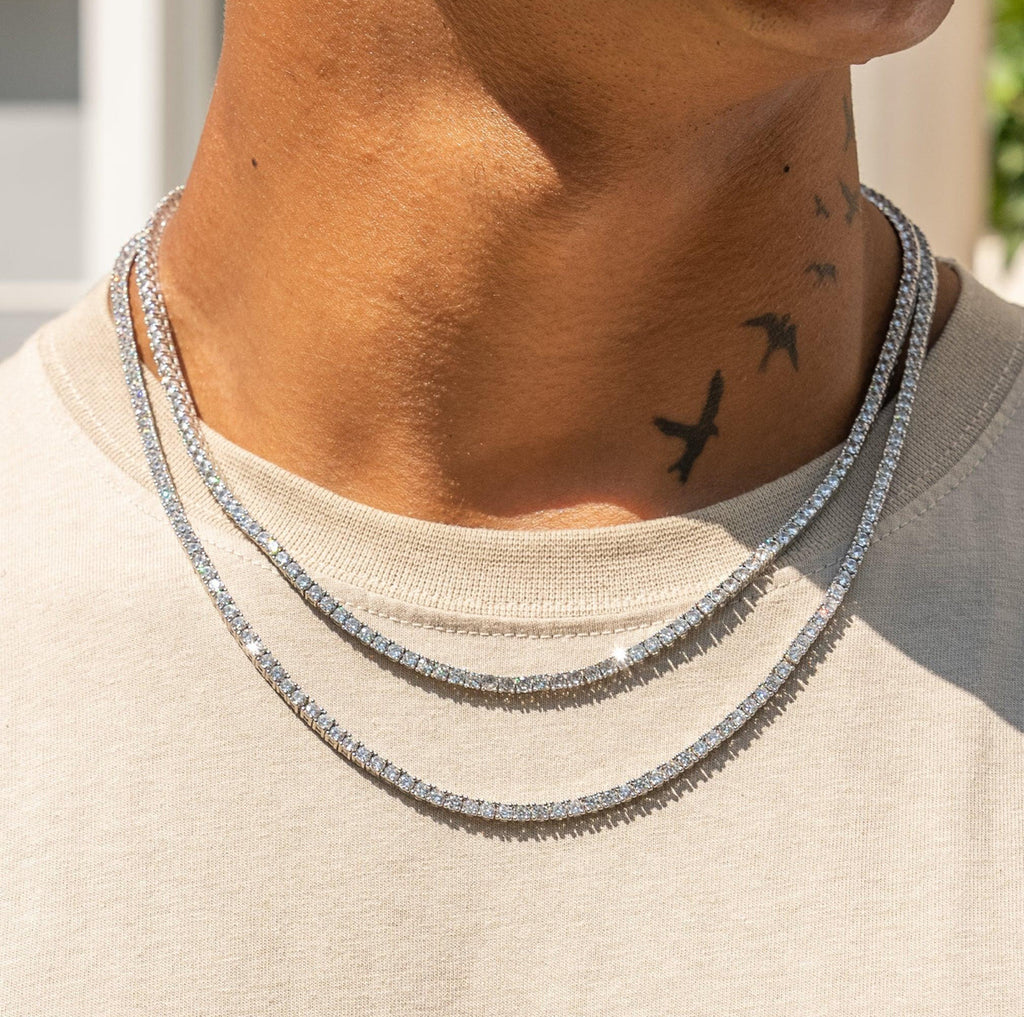 【Ice77】Tennis Chain Necklace【Moissanite/2mm】