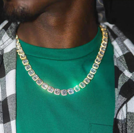 【Ice65】Cube Tennis Chain Necklace