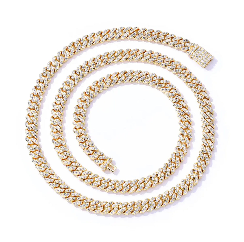 【Ice98】Iced Out Prong Chain Necklace